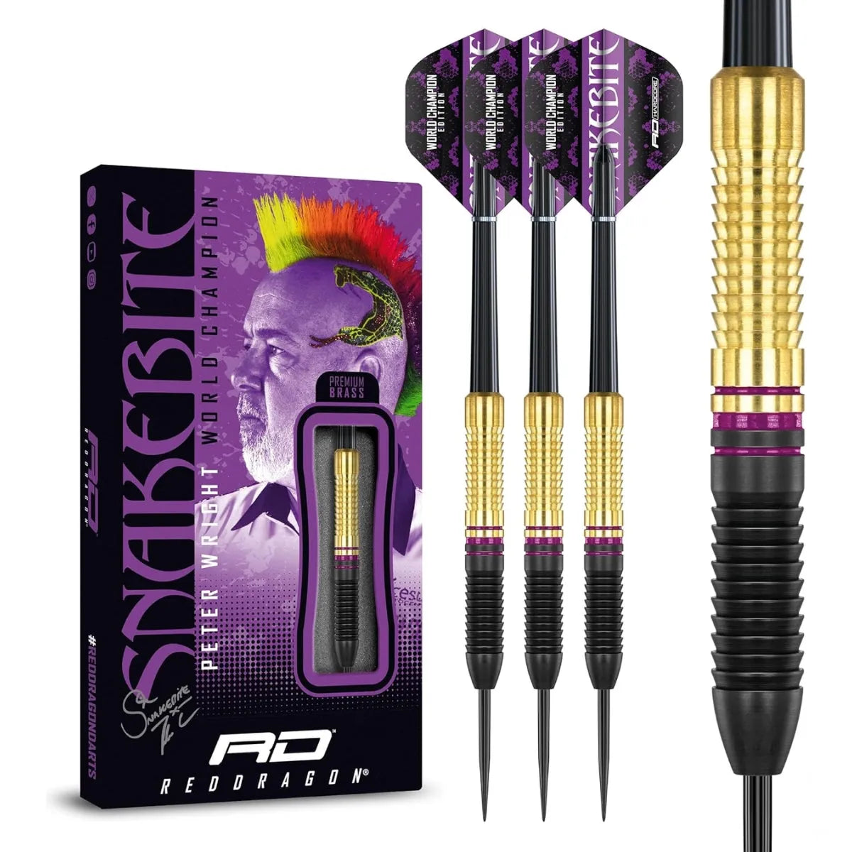 Red Dragon Snakebite Brass Darts 21g | Steel Tip Set – Premier Darts