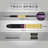Red Dragon Peter Wright World Champion Brass Steel Tip Darts-5-21 GRAM-Premier Darts
