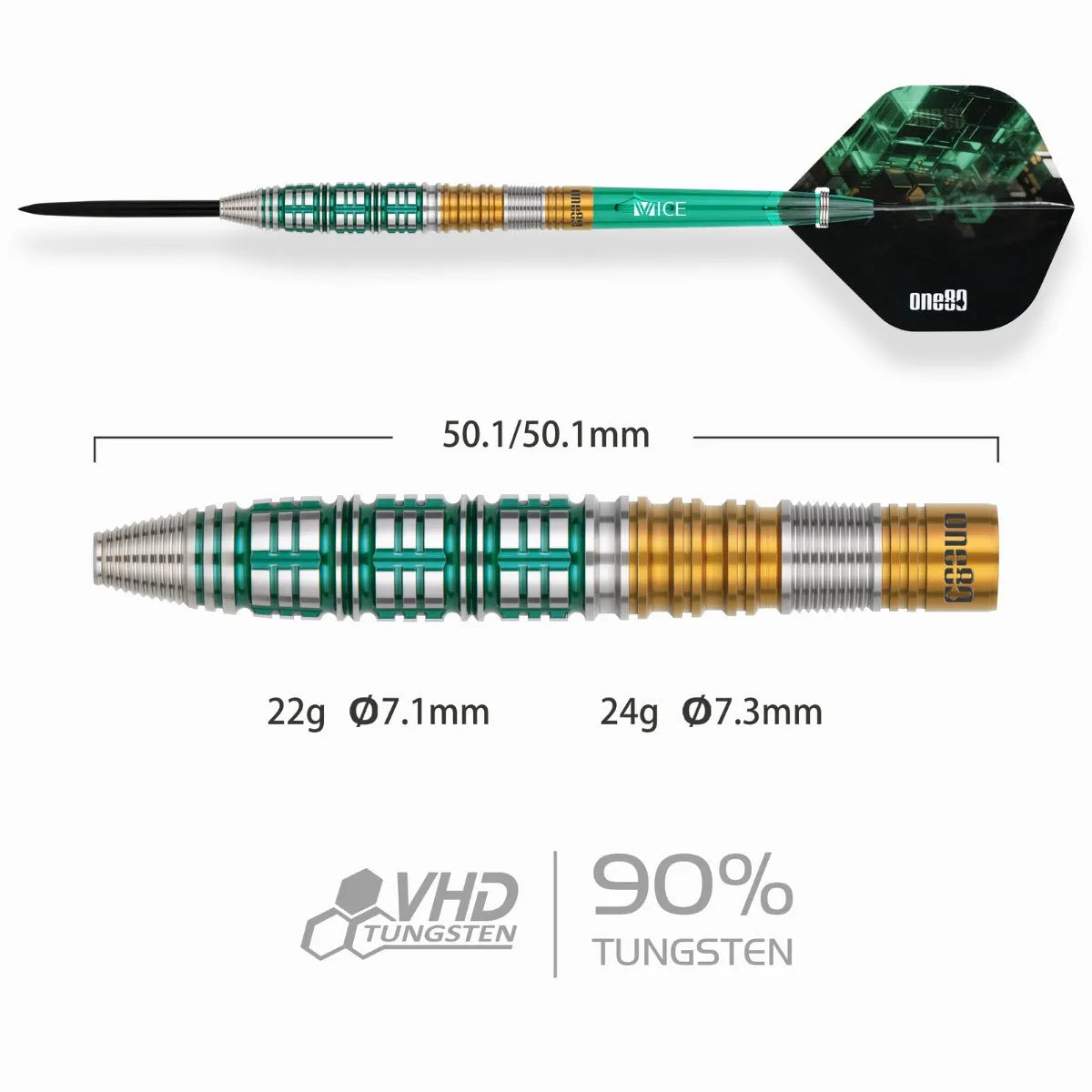 One80 Rene Eidams V4 90% Tungsten Steel Tip Darts