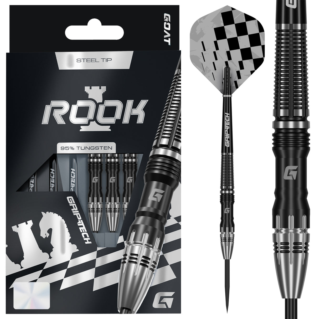 GOAT Rook 95% Tungsten Steel Tip Darts-Darts-1-Premier Darts