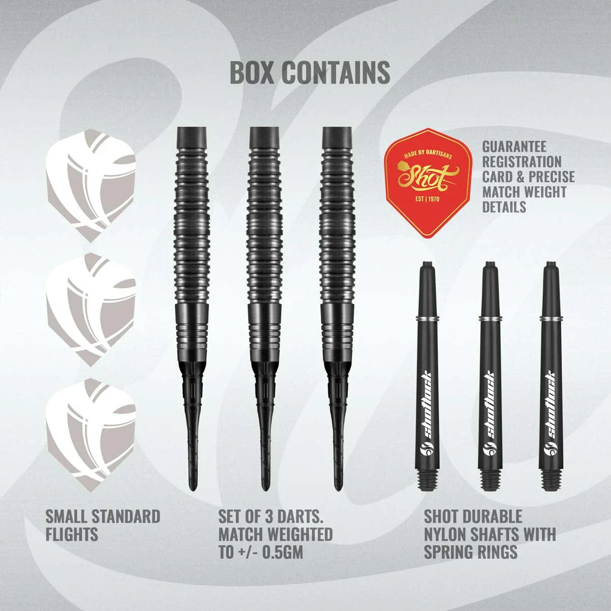 Shot Zen Series Satori 90% Tungsten Soft Tip Darts-4-18 GRAM-Premier Darts