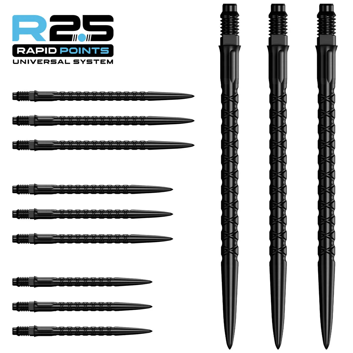 Mission R2.5 Rapid Dart Points - SC1-5-Black-30mm-Premier Darts