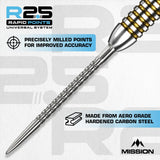 Mission R2.5 Rapid Dart Points - SC1-3-Black-30mm-Premier Darts
