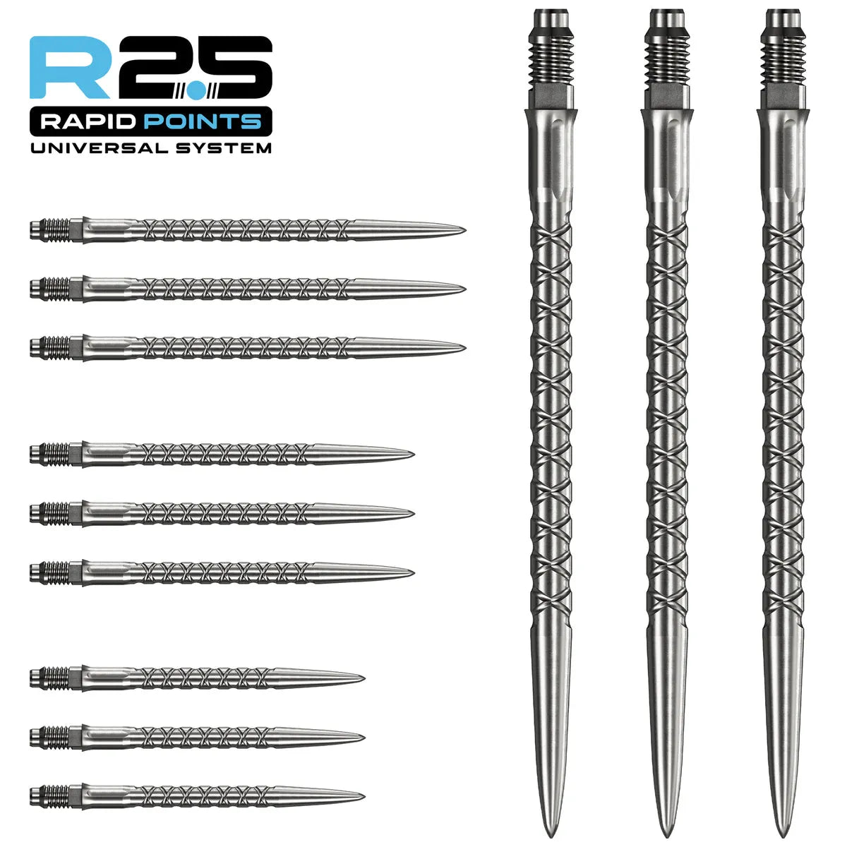 Mission R2.5 Rapid Dart Points - SC1-7-Silver-30mm-Premier Darts