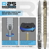Mission R2.5 Rapid Dart Points - SC1-6-Black-30mm-Premier Darts