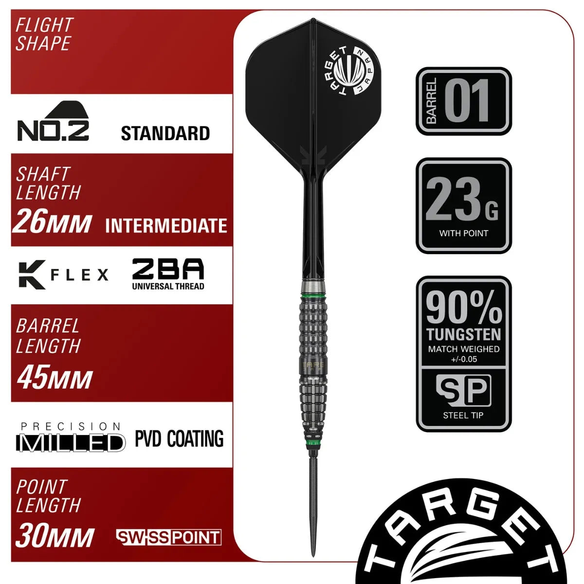 Target Japan Akito Yamagata Scream G2 90% Tungsten Steel Tip Darts
