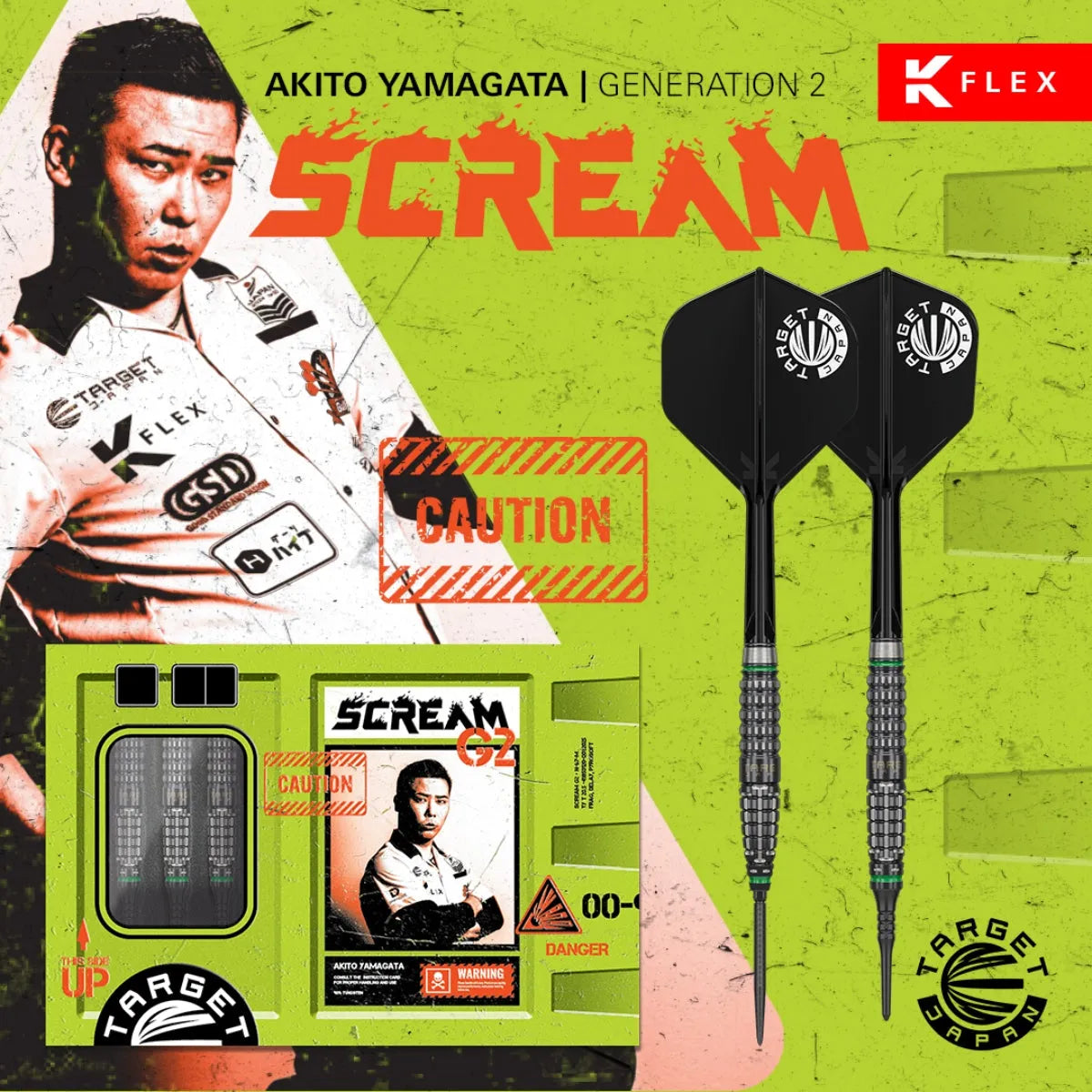 Target Japan Akito Yamagata Scream G2 90% Tungsten Steel Tip Darts