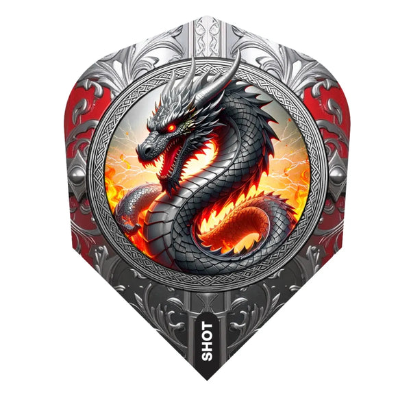 Shot Future Knights The Dragon Small Standard Darts Flights-1-Premier Darts