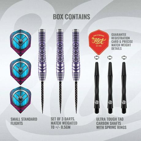 Shot Viking Shield Maiden 90% Tungsten Steel Tip Darts-4-23 GRAM-Premier Darts