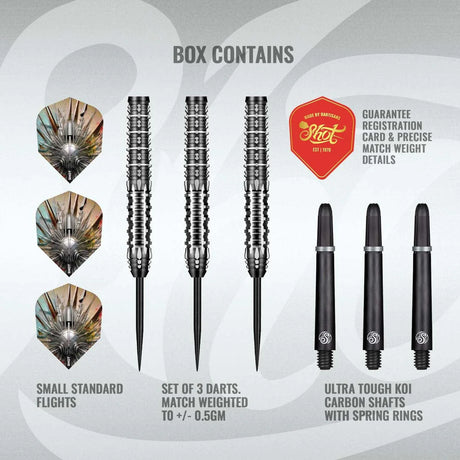 Shot Gnarly Shredda 90% Tungsten Steel Tip Darts-4-23 GRAM-Premier Darts