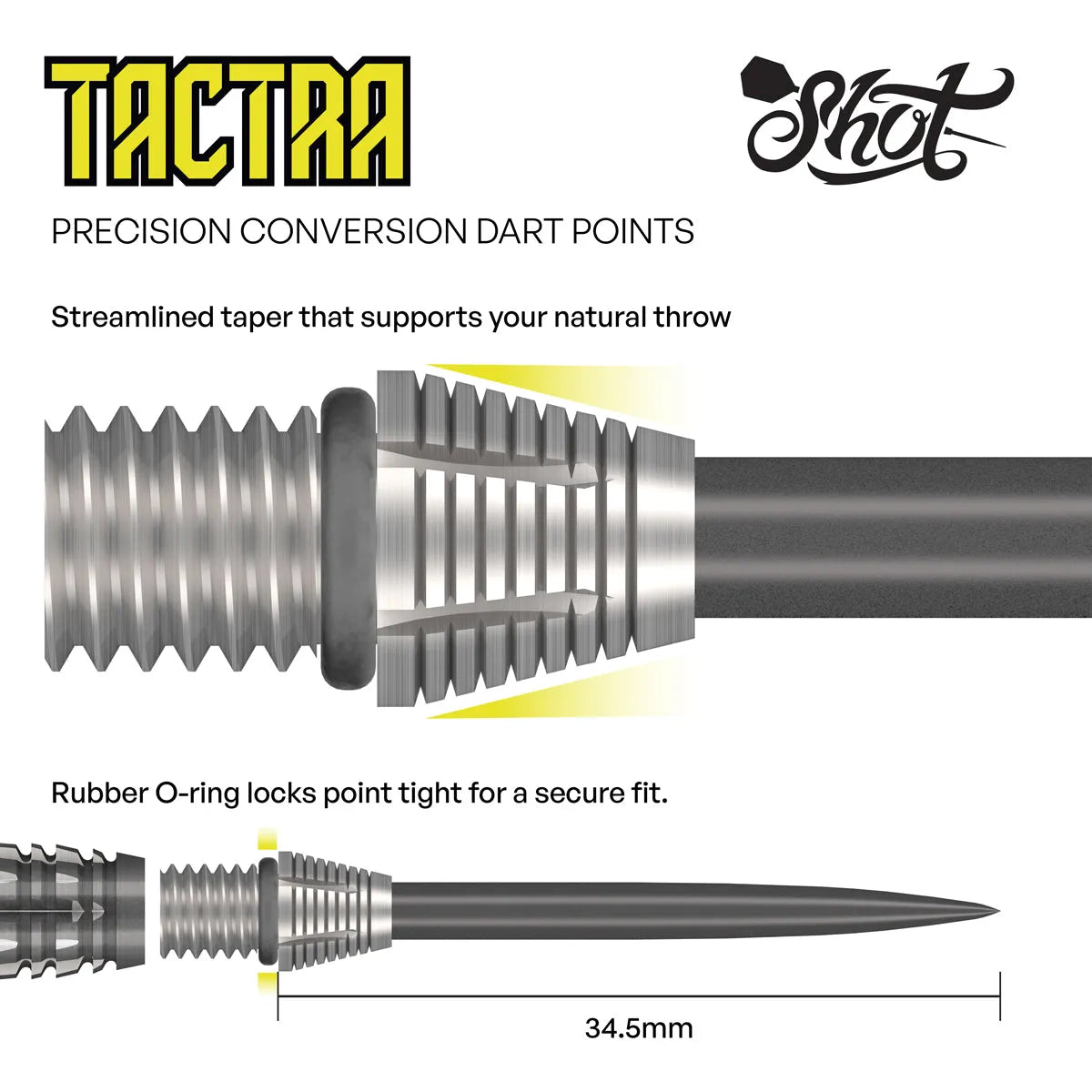 Shot Tactra Conversion Points-2-34mm-Premier Darts
