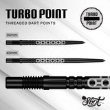 Shot Goths Turbo Steel Tip Points-4-Black-30mm-Premier Darts