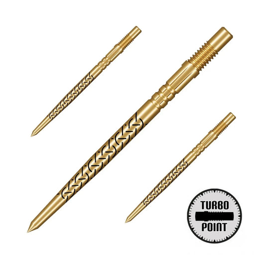 Shot Kapene Gold Ti Turbo Steel Tip Points-1-30mm-Premier Darts