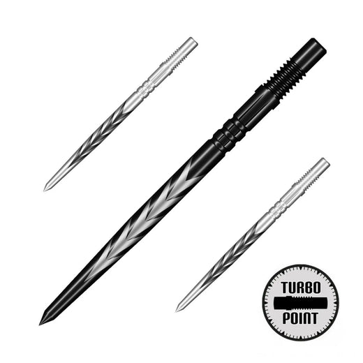 Shot Tribal Weapon Turbo Steel Tip Points-1-Black-30mm-Premier Darts