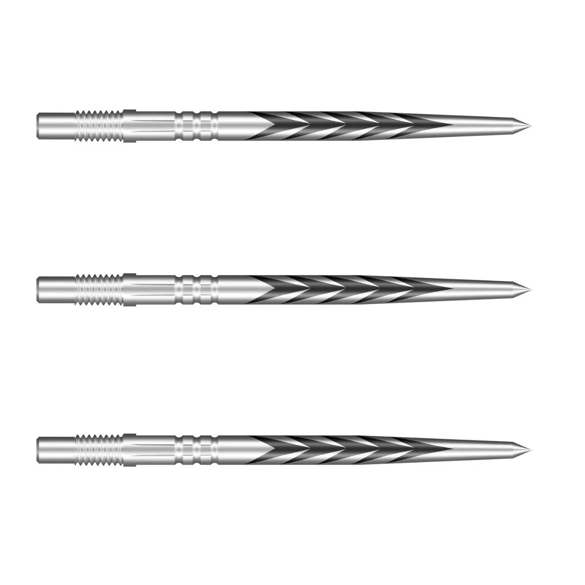 Shot Tribal Weapon Turbo Steel Tip Points-6-Silver-30mm-Premier Darts