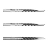 Shot Tribal Weapon Turbo Steel Tip Points-6-Silver-30mm-Premier Darts