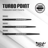 Shot Tribal Weapon Turbo Steel Tip Points-5-Black-30mm-Premier Darts