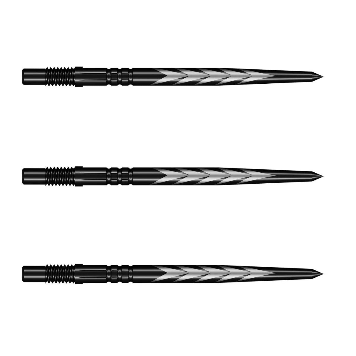 Shot Tribal Weapon Turbo Steel Tip Points-4-Black-30mm-Premier Darts