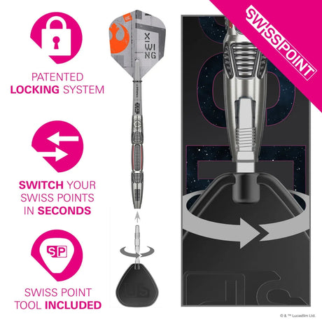 Target Darts Star Wars XWING SP 90% Tungsten Steel Tip Darts