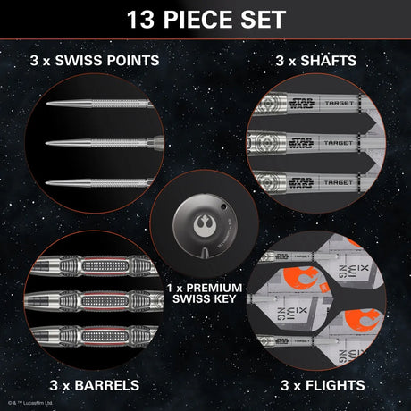 Target Darts Star Wars XWING SP 90% Tungsten Steel Tip Darts