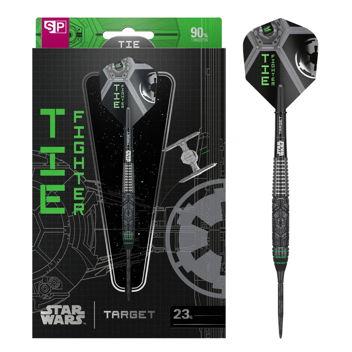 Target Darts Star Wars TIE Fighter SP 90% Tungsten Steel Tip Darts