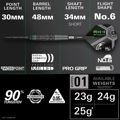 Target Darts Star Wars TIE Fighter SP 90% Tungsten Steel Tip Darts