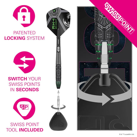Target Darts Star Wars TIE Fighter SP 90% Tungsten Steel Tip Darts