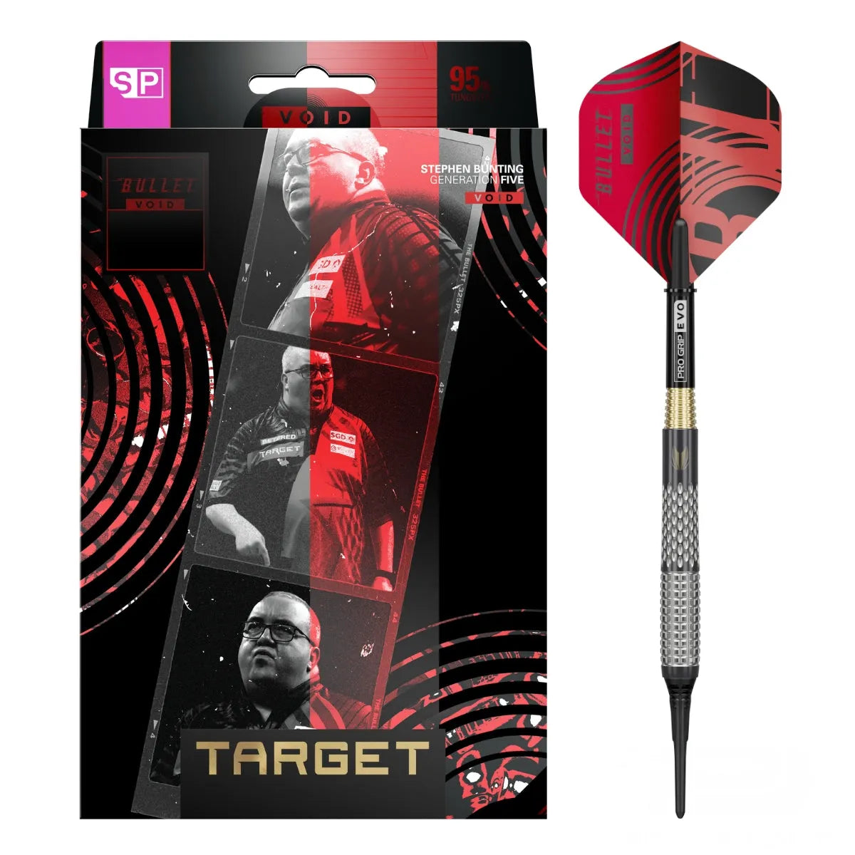 Target Darts Stephen Bunting G5 Void 95% Tungsten Soft Tip Darts-1-18 GRAM-Premier Darts