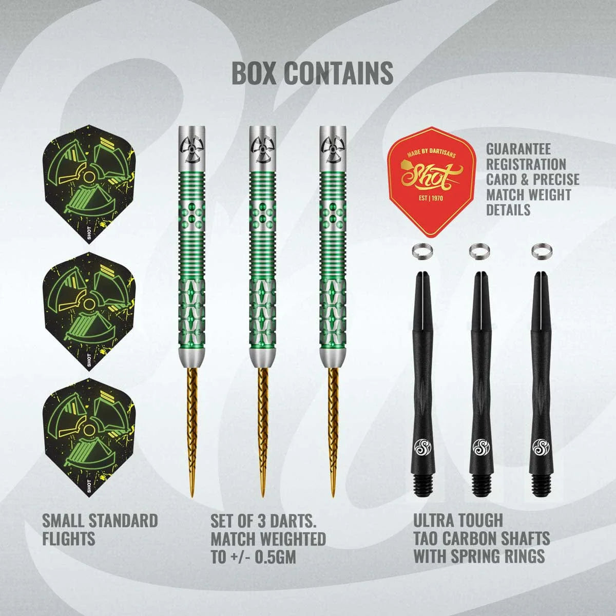 Shot Pro Series Stowe Buntz 2.0 90% Tungsten Steel Tip Darts-4-23 GRAM-Premier Darts
