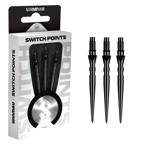 Winmau Switch Point Groove-4-Black-26mm-Premier Darts