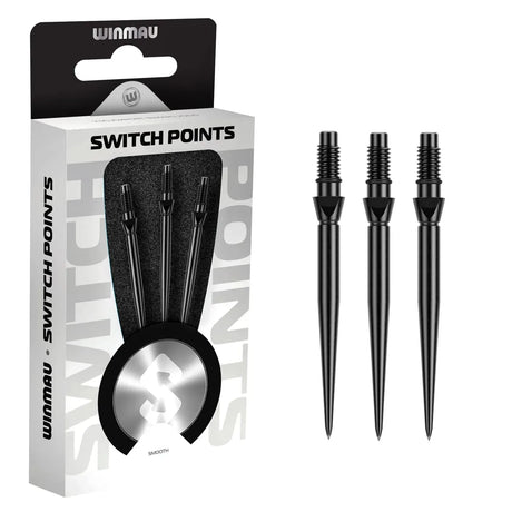 Winmau Switch Point Smooth-4-Black-26mm-Premier Darts
