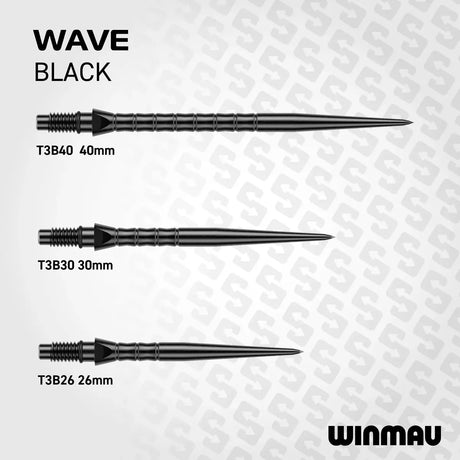Winmau Switch Point Wave-6-Black-26mm-Premier Darts