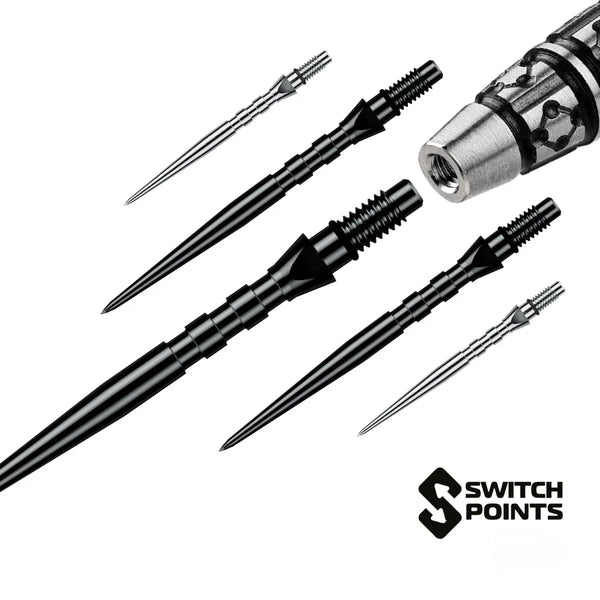 Winmau Switch Point Groove-1-Black-26mm-Premier Darts