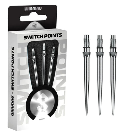 Winmau Switch Point Smooth-8-Silver-26mm-Premier Darts