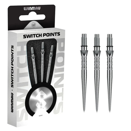 Winmau Switch Point Wave-8-Silver-26mm-Premier Darts