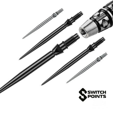 Winmau Switch Point Smooth-1-Black-26mm-Premier Darts