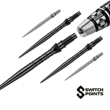 Winmau Switch Point Wave-1-Black-26mm-Premier Darts