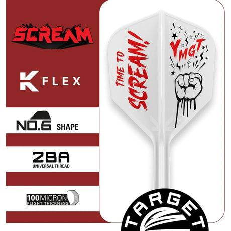 Target Japan Scream K-Flex Flight System No6-4-Short-Premier Darts
