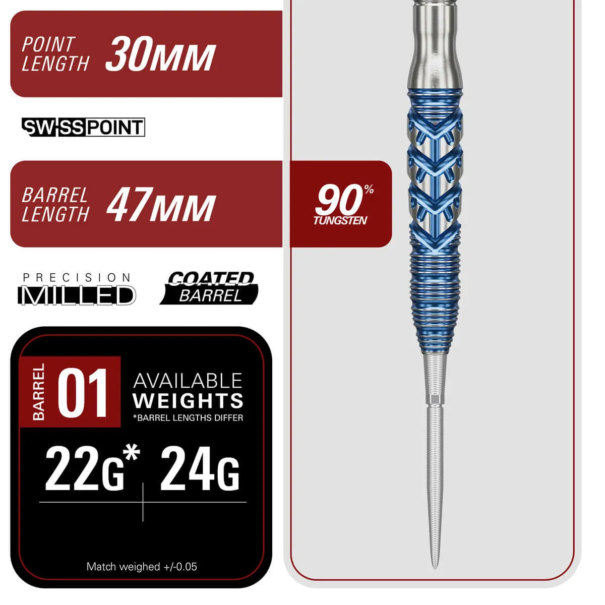 Target Japan Toru Suzuki Sereno G3 90% Tungsten Steel Tip Darts-7-22 GRAM-Premier Darts