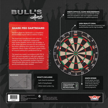 Bull's NL Shark Pro 2026 Edition Professional Dartboard