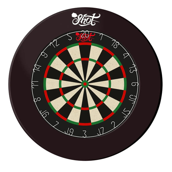 Shot 4 Piece Dartboard Surround - Black-1-Premier Darts