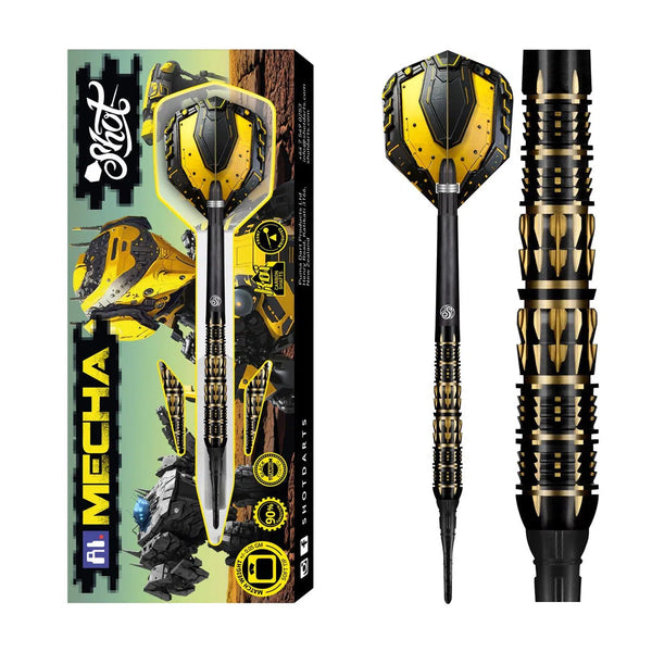 Shot AI Mecha 90% Tungsten Soft Tip Darts-1-20 GRAM-Premier Darts