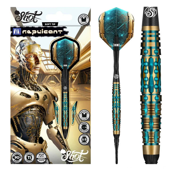 Shot AI Replicant 90% Tungsten Soft Tip Darts-1-20 GRAM-Premier Darts