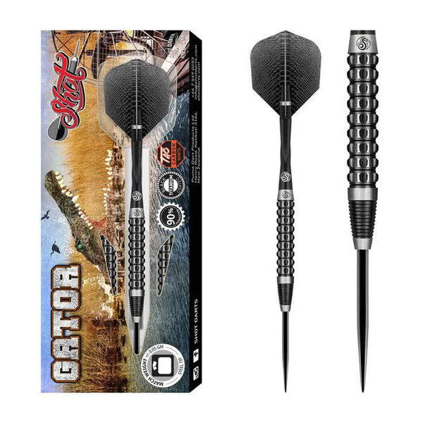 Shot Americana Gator 90% Tungsten Steel Tip Darts-1-22 GRAM-Premier Darts