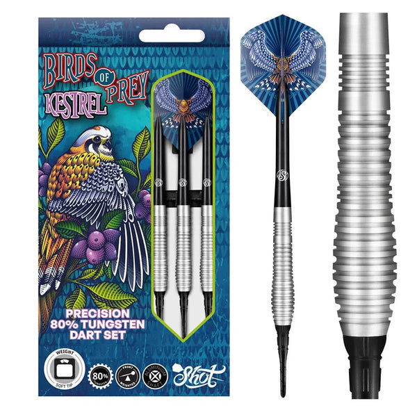 Shot Birds of Prey Kestrel 80% Tungsten Soft Tip Darts-1-18 GRAM-Premier Darts