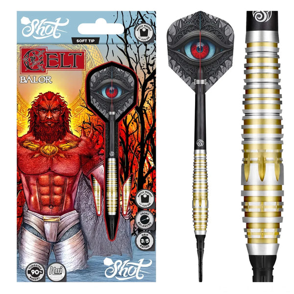 Shot Celt Balor 90% Tungsten Soft Tip Darts-1-18 GRAM-Premier Darts