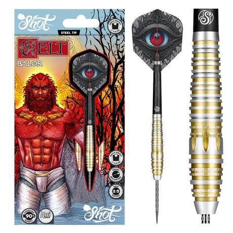 Shot Celt Balor 90% Tungsten Steel Tip Darts-1-22 GRAM-Premier Darts