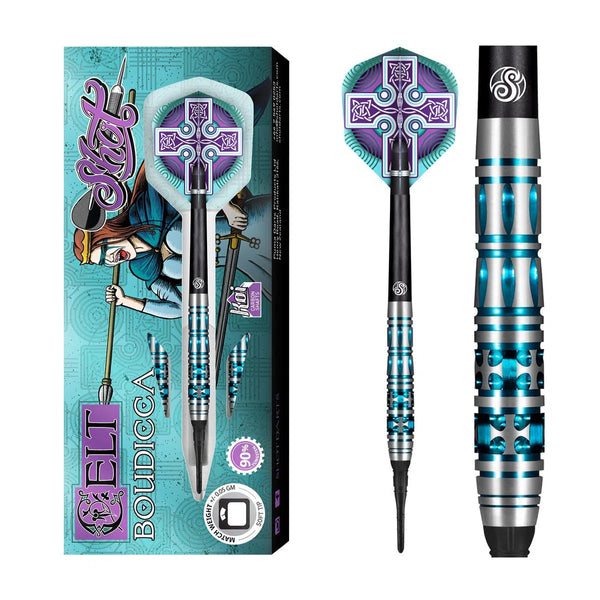 Shot Celt Boudicca 90% Tungsten Soft Tip Darts-1-18 GRAM-Premier Darts