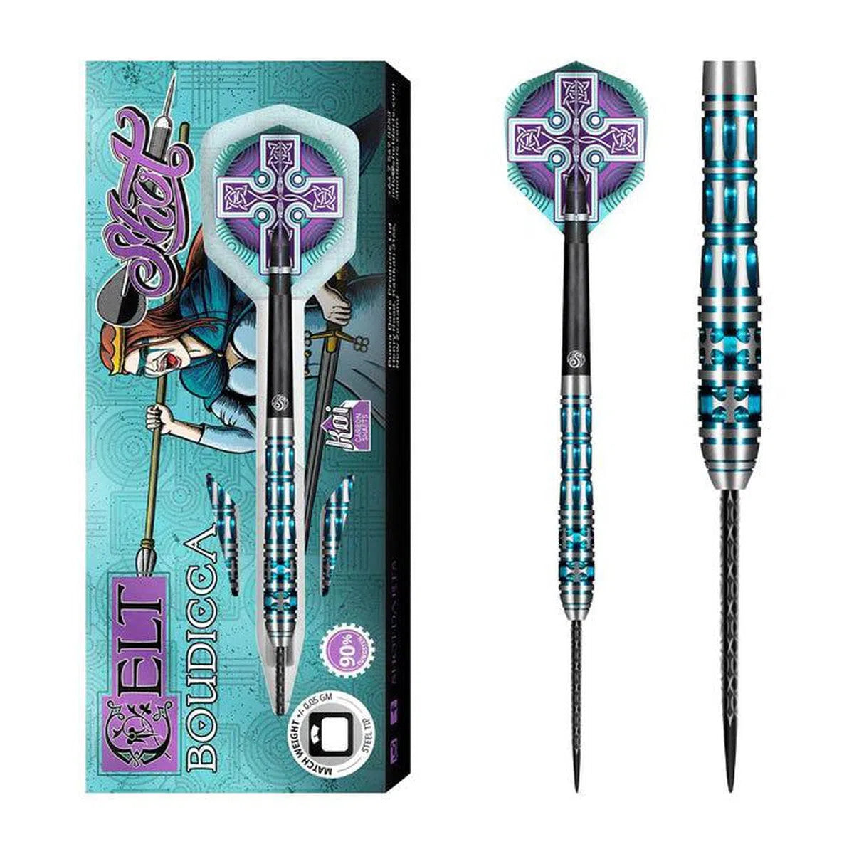Shot Celt Boudicca 90% Tungsten Steel Tip Darts