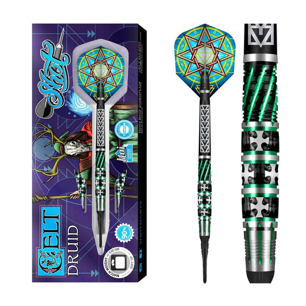 Shot Celt Druid 90% Tungsten Soft Tip Darts-1-18 GRAM-Premier Darts